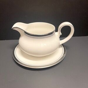 Vintage Royal Doulton Sarabande H5023 Gravy Boat with Plate
